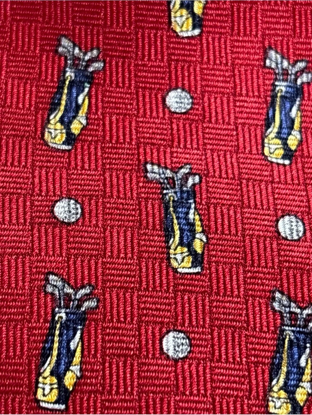 Tommy Hilfiger Golf Theme Men’s Necktie 100% Silk Made In USA